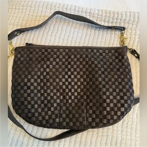 Clare V  Moyen Messenger Mahogany Brown